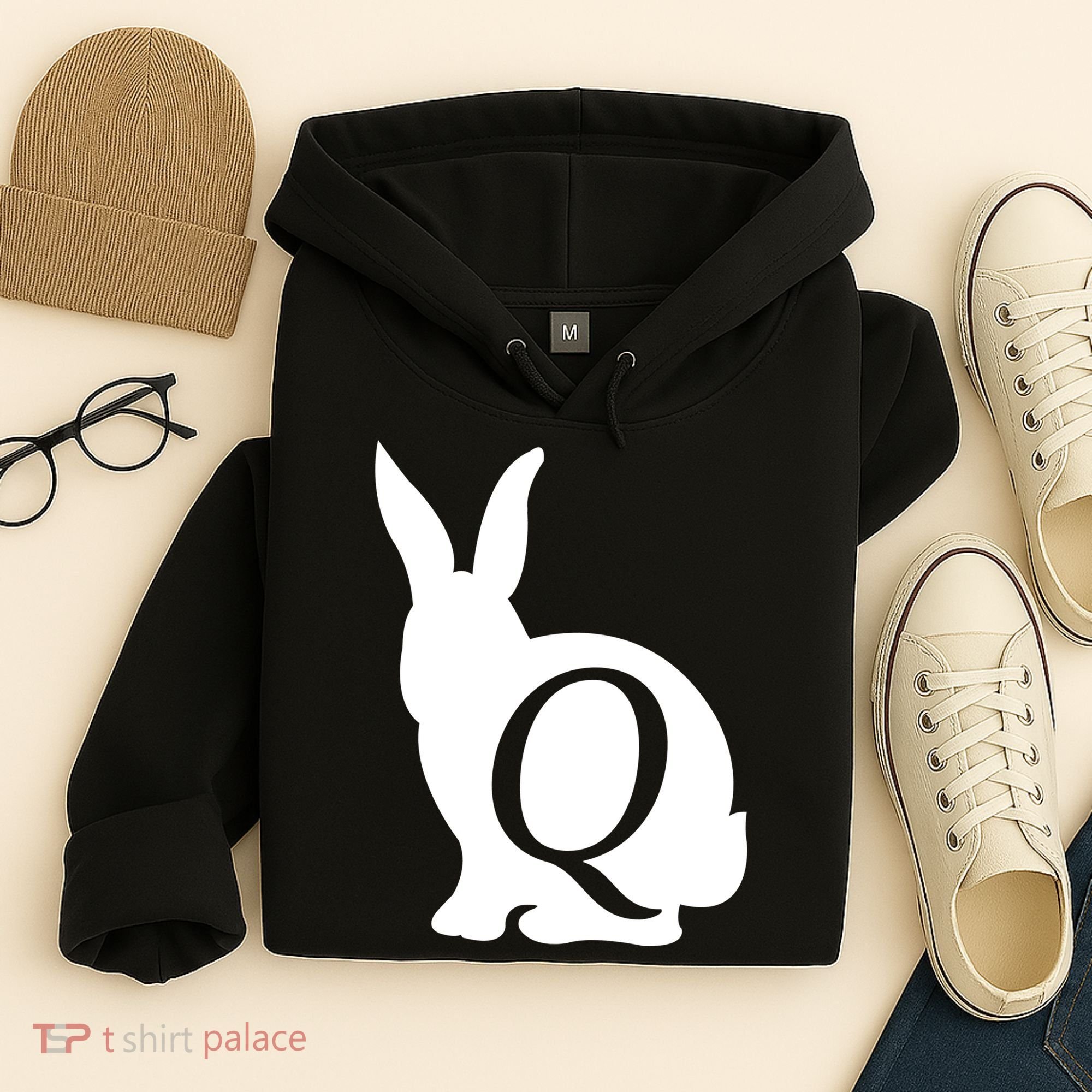 Q-anon Rabbit Logo Hoodie