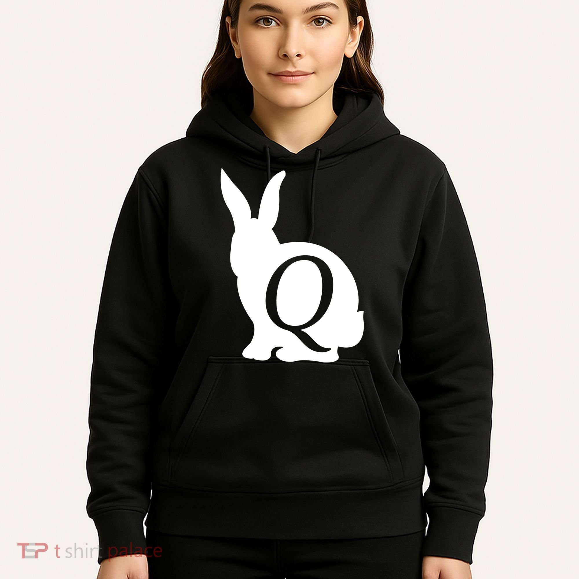 Q-anon Rabbit Logo Hoodie