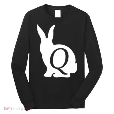 Q-anon Rabbit Logo Long Sleeve Shirt