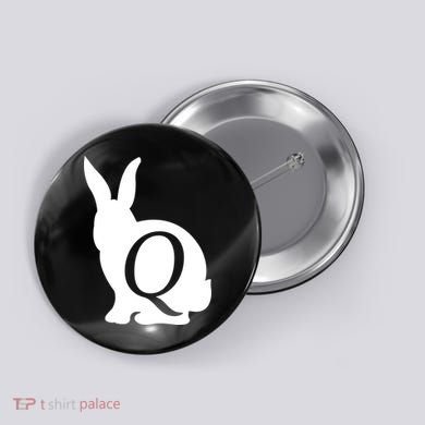 Q-anon Rabbit Logo Button