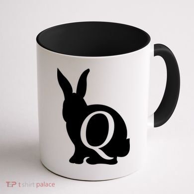Q-anon Rabbit Logo Coffee Mug back