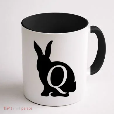 Q-anon Rabbit Logo Coffee Mug back