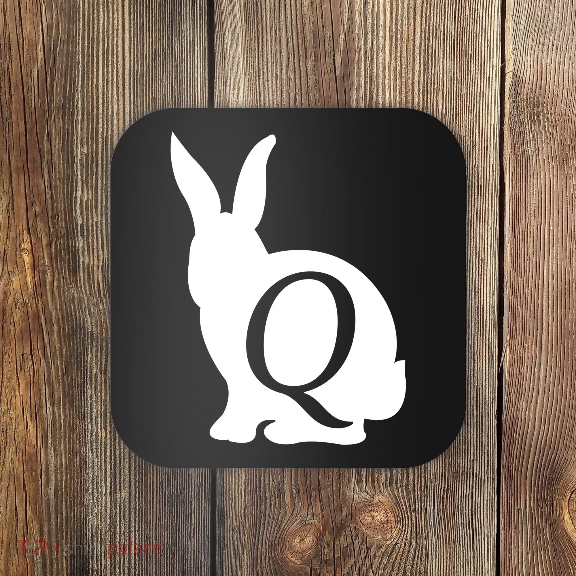 Q-anon Rabbit Logo Coaster