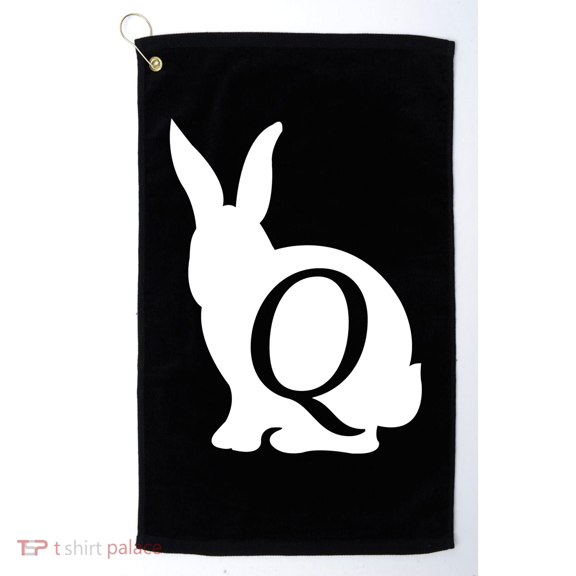 Q-anon Rabbit Logo Golf Towel