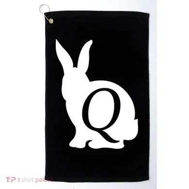 Q-anon Rabbit Logo Golf Towel