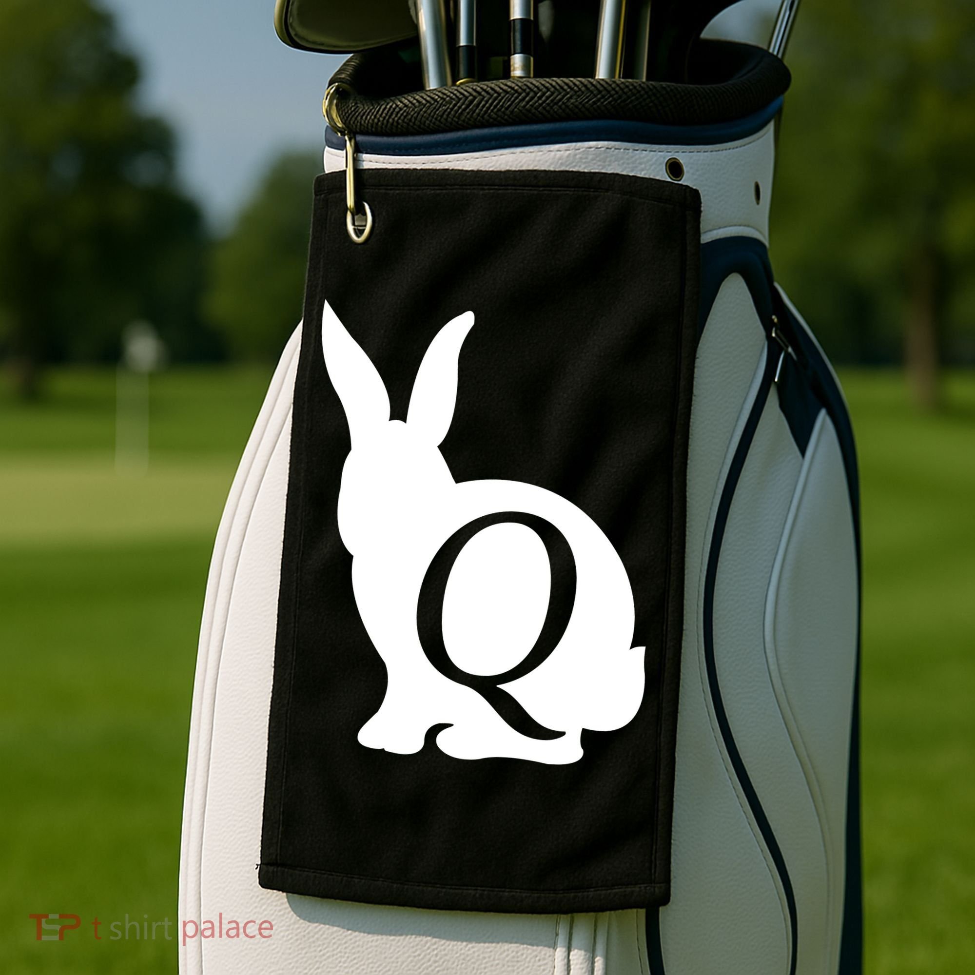 Q-anon Rabbit Logo Golf Towel