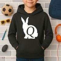 Q-anon Rabbit Logo Kids Hoodie thumb 2