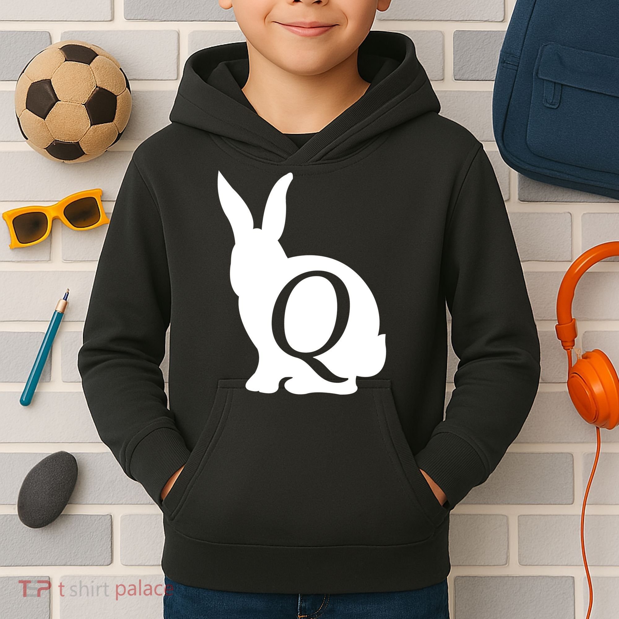 Q-anon Rabbit Logo Kids Hoodie