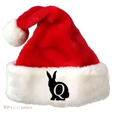 Q-anon Rabbit Logo Santa Hat
