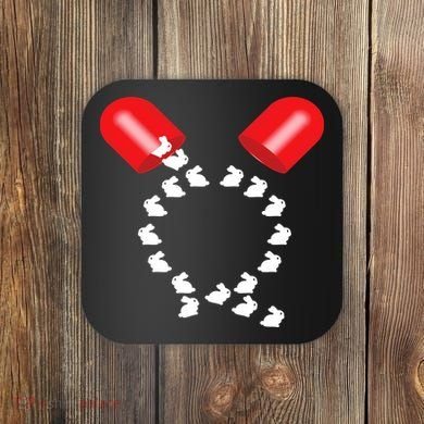 Q Anon Red Pill Qanon Coaster