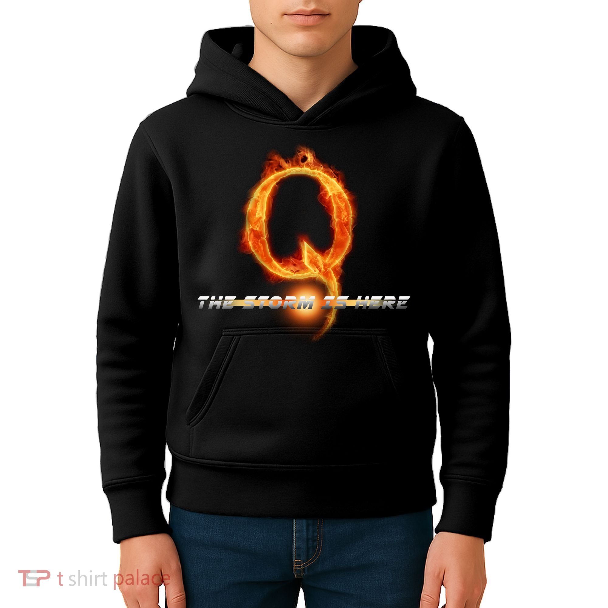 Q-Anon The Storm Is Here Kids Hoodie