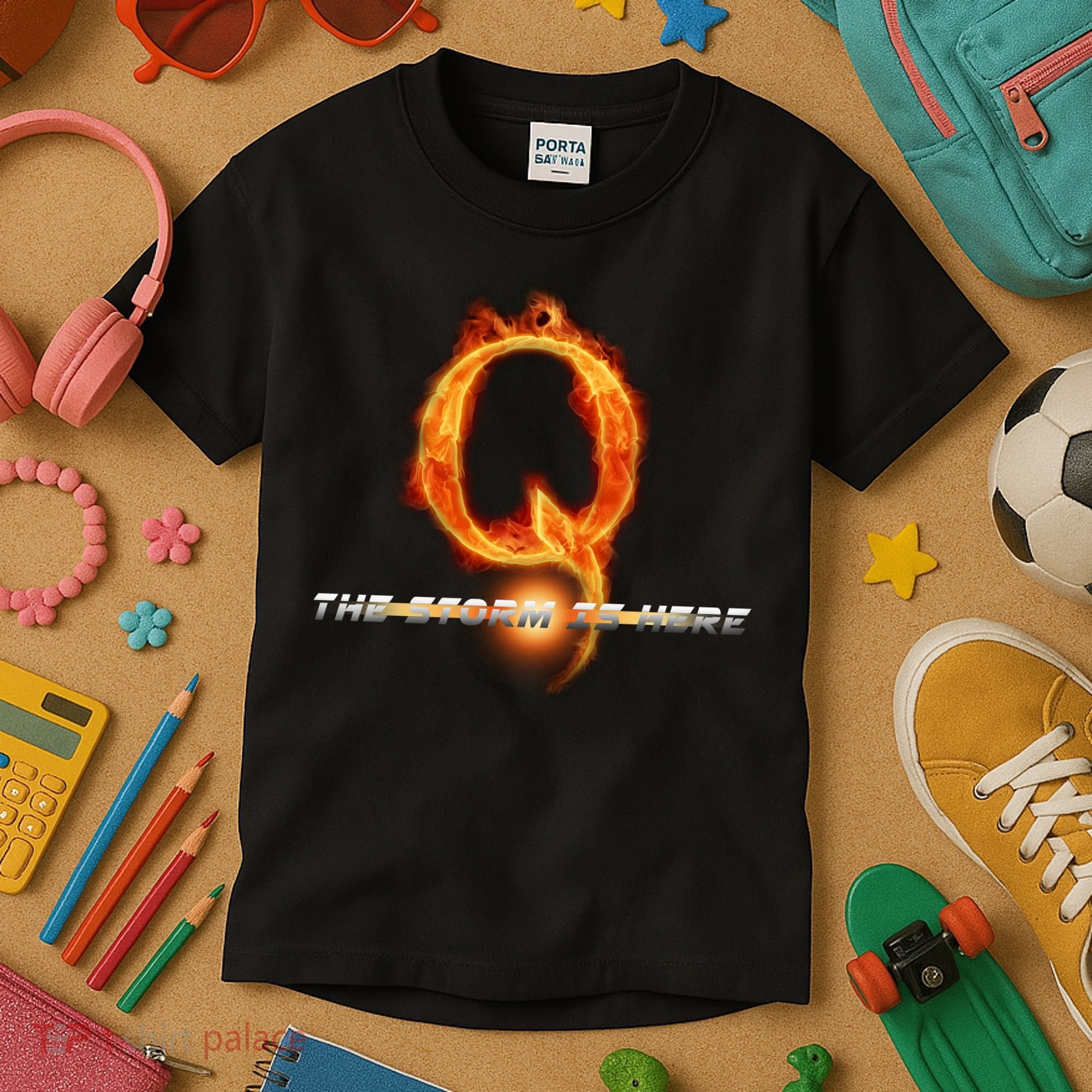 Q-Anon The Storm Is Here Kids T-Shirt