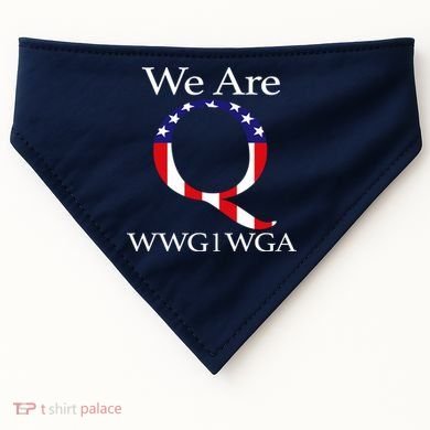 Q Anon We Are WWG1WGA Qanon USA-Made Doggie Bandana