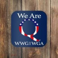 Q Anon We Are WWG1WGA Qanon Coaster thumb 0
