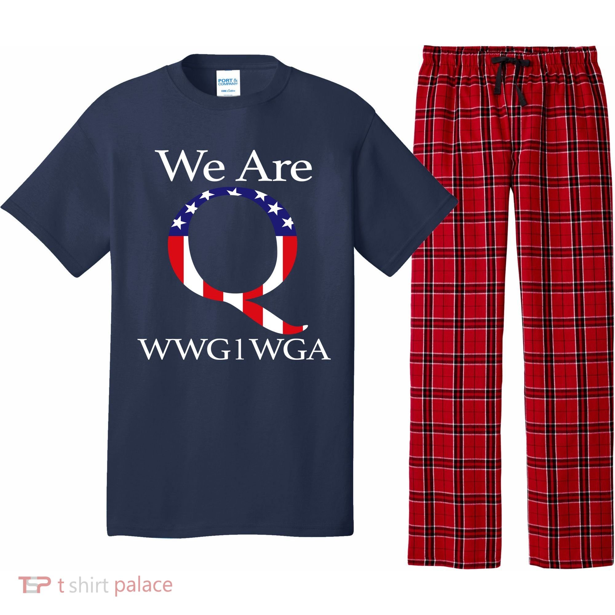 Q Anon We Are WWG1WGA Qanon Pajama Set