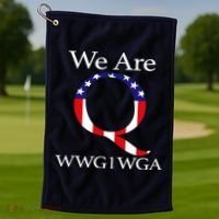 Q Anon We Are WWG1WGA Qanon Golf Towel thumb 1