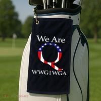 Q Anon We Are WWG1WGA Qanon Golf Towel thumb 2