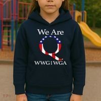 Q Anon We Are WWG1WGA Qanon Kids Hoodie thumb 3