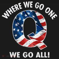 Q Anon Where We Go One We Go All  USA-Made Doggie Bandana thumb 2