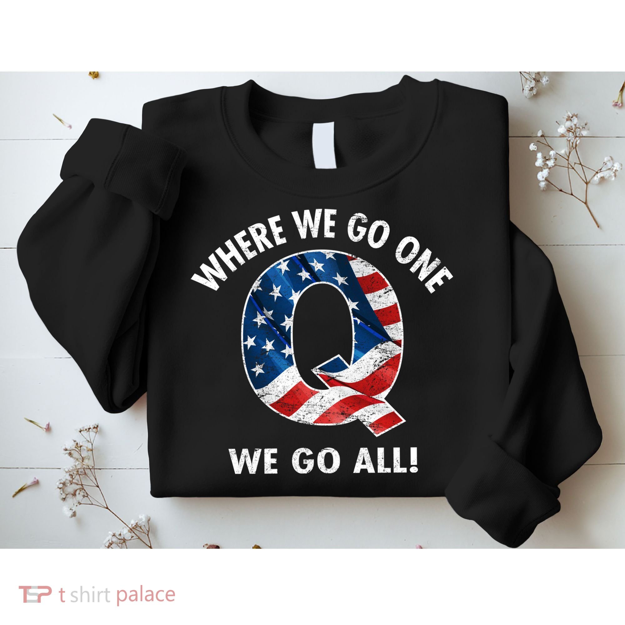 Q Anon Where We Go One We Go All  Sweatshirt