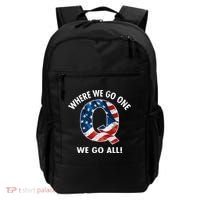 Q Anon Where We Go One We Go All  Backpack thumb 0