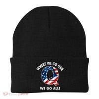 Q Anon Where We Go One We Go All  Beanie thumb 0