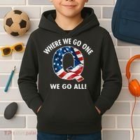 Q Anon Where We Go One We Go All  Kids Hoodie thumb 2