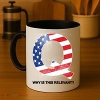 Q Anon Why Is this Relevant Coffee Mug thumb 4