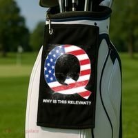 Q Anon Why Is this Relevant Golf Towel thumb 2