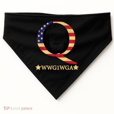 Q-Anon WWG1WGA Trump Great Awaking  USA-Made Doggie Bandana