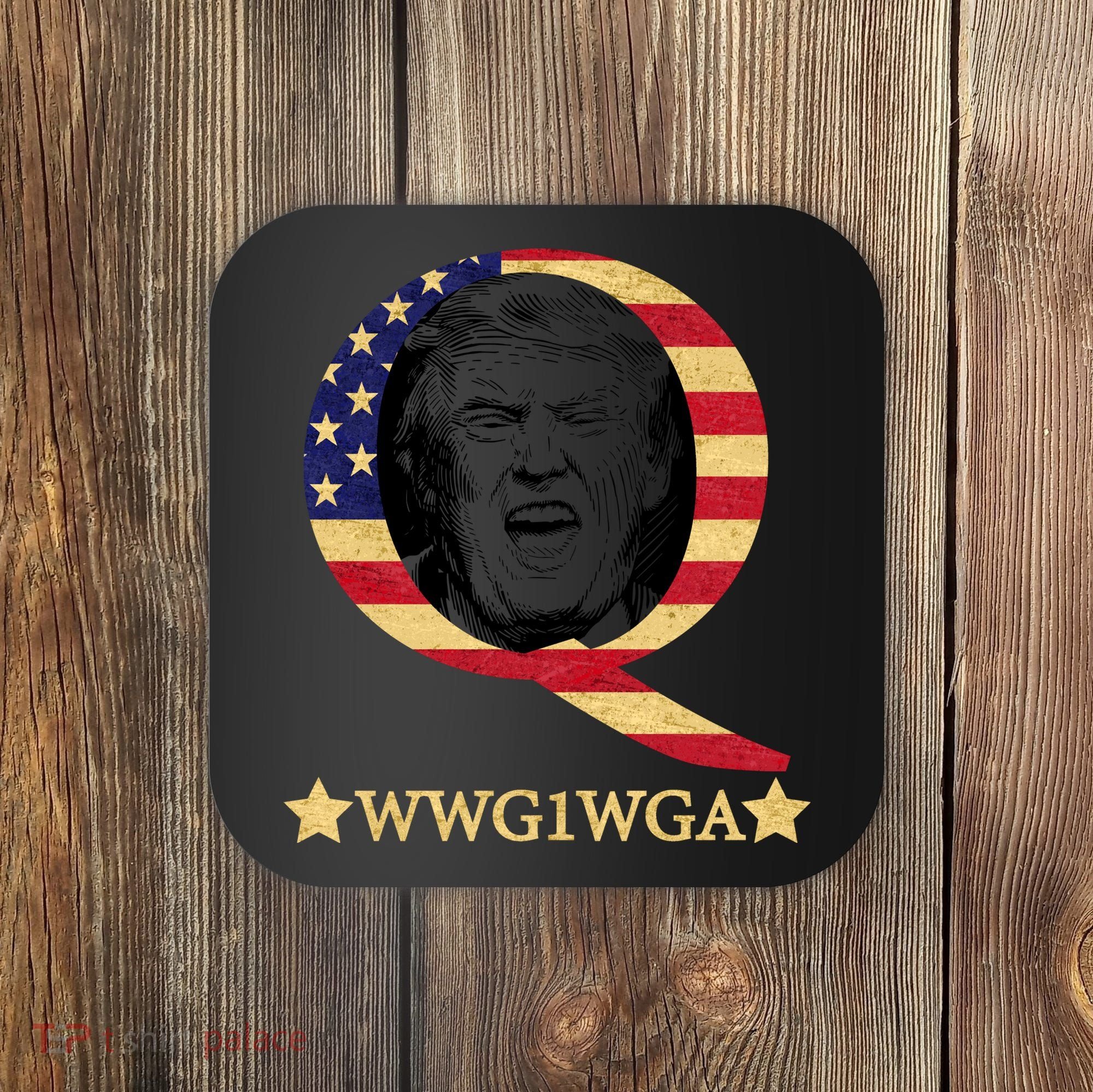 Q-Anon WWG1WGA Trump Great Awaking  Coaster