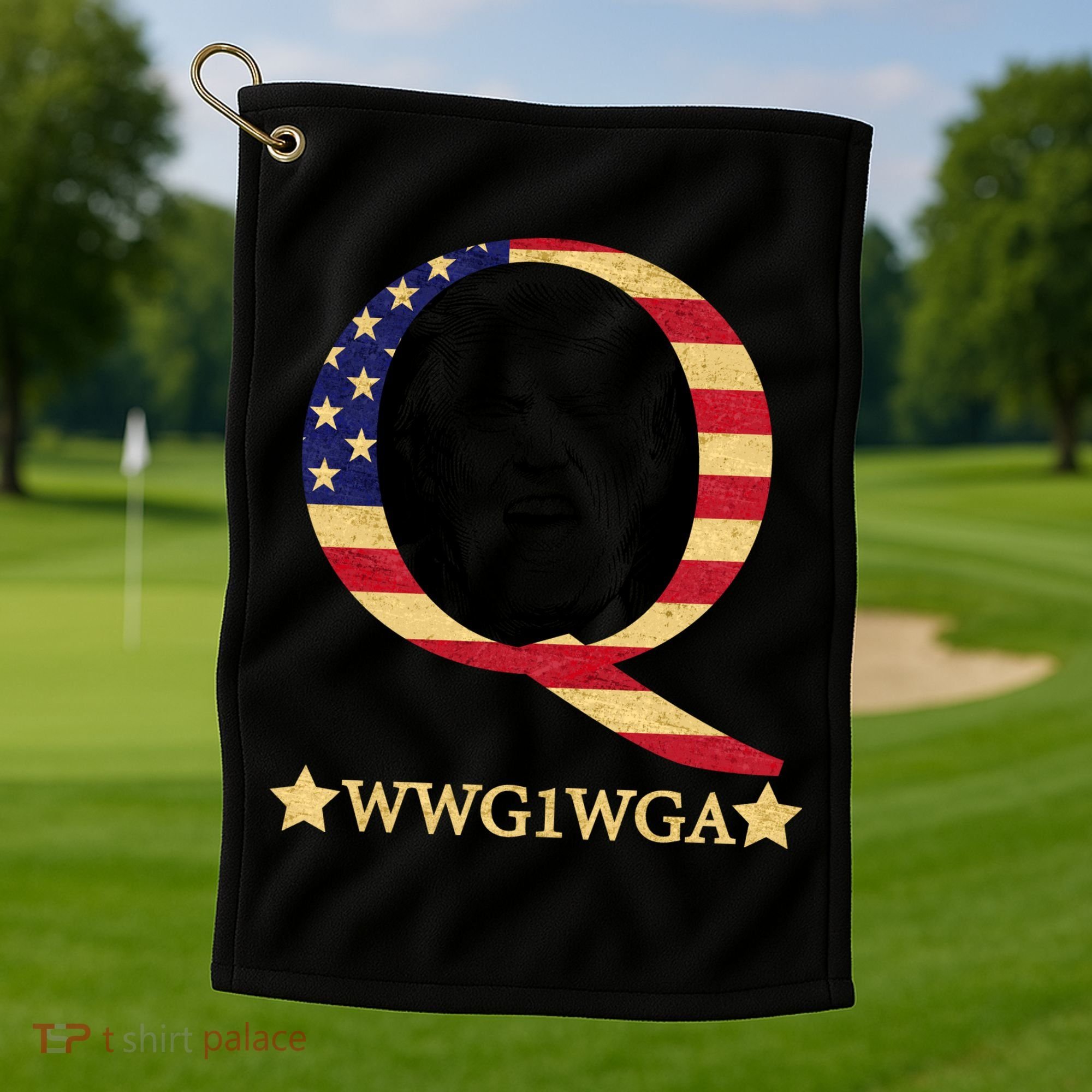 Q-Anon WWG1WGA Trump Great Awaking  Golf Towel