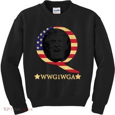 Q-Anon WWG1WGA Trump Great Awaking  Kids Sweatshirt