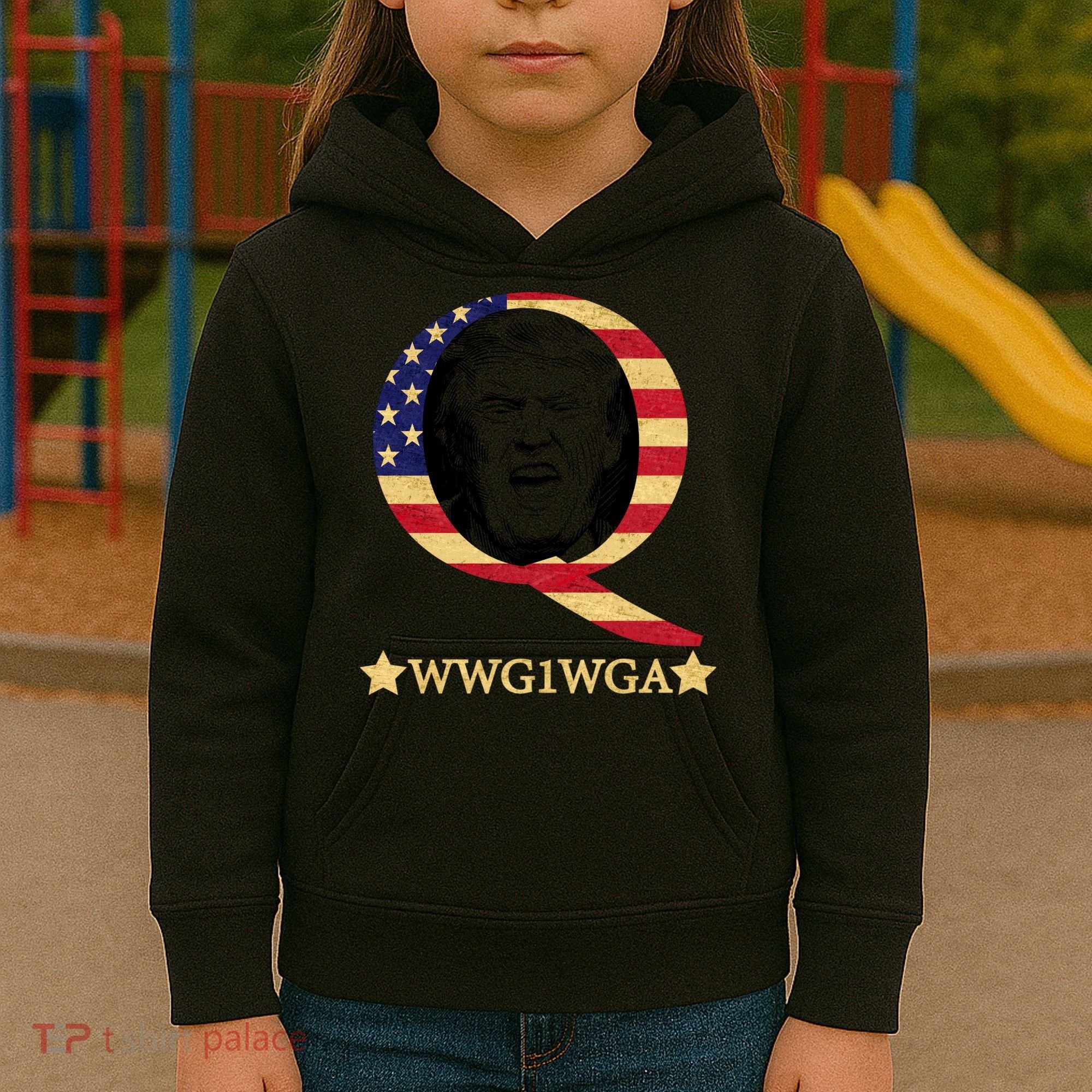 Q-Anon WWG1WGA Trump Great Awaking  Kids Hoodie