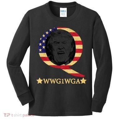 Q-Anon WWG1WGA Trump Great Awaking  Kids Long Sleeve Shirt