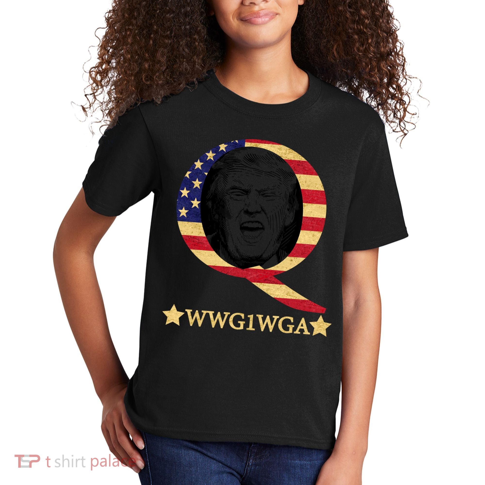 Q-Anon WWG1WGA Trump Great Awaking  Kids T-Shirt