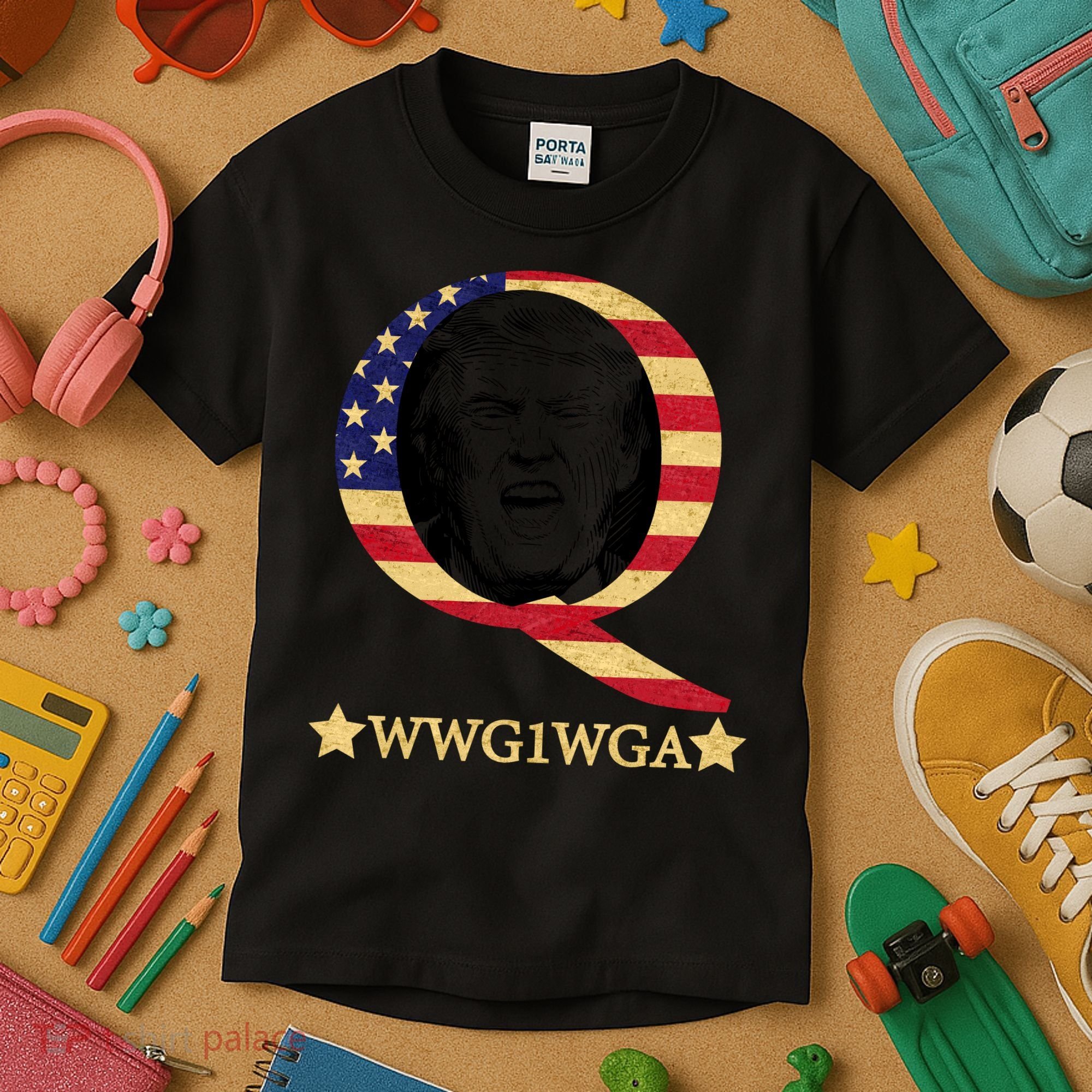 Q-Anon WWG1WGA Trump Great Awaking  Kids T-Shirt