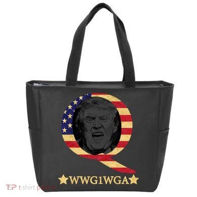 Q-Anon WWG1WGA Trump Great Awaking  Tote Bag