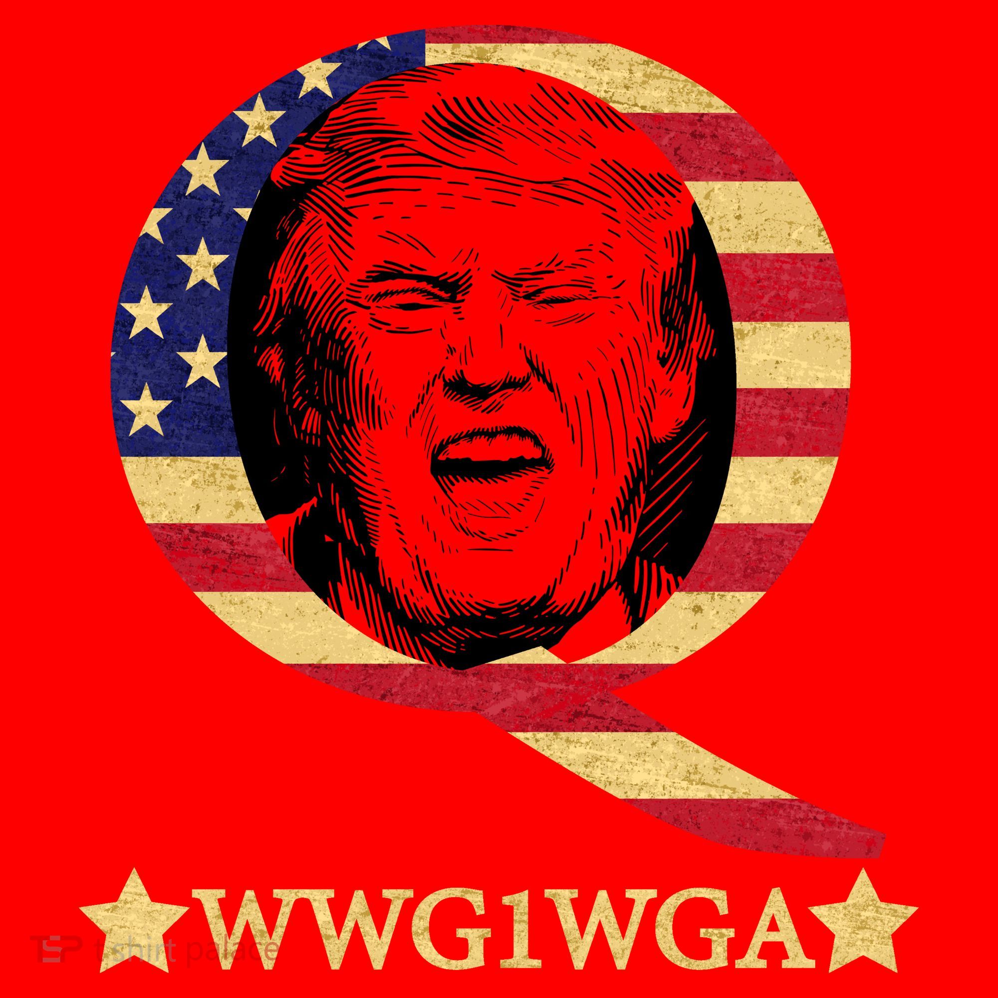 Q-Anon WWG1WGA Trump Great Awaking  Santa Hat
