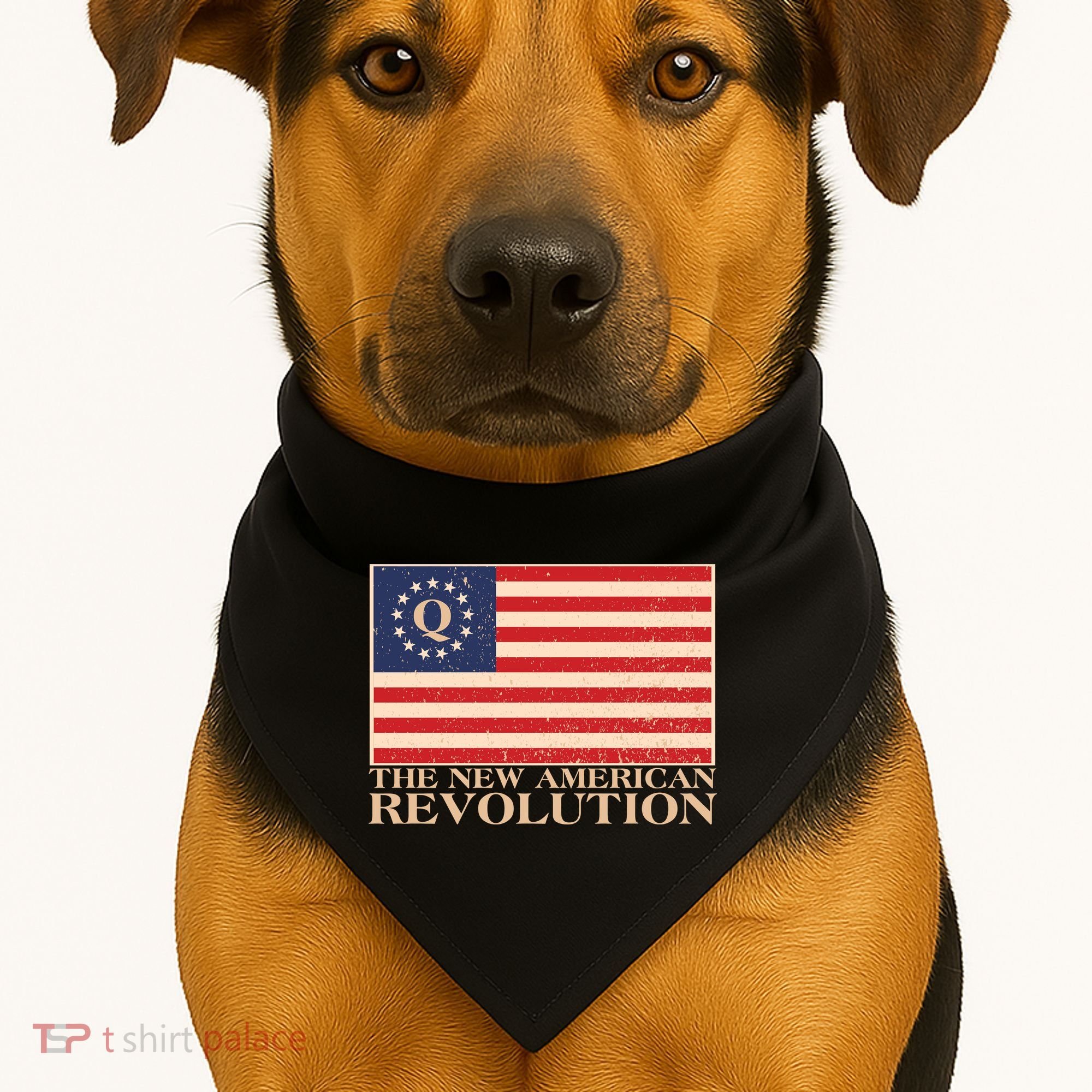 Q The New American Revolution Qanon USA-Made Doggie Bandana