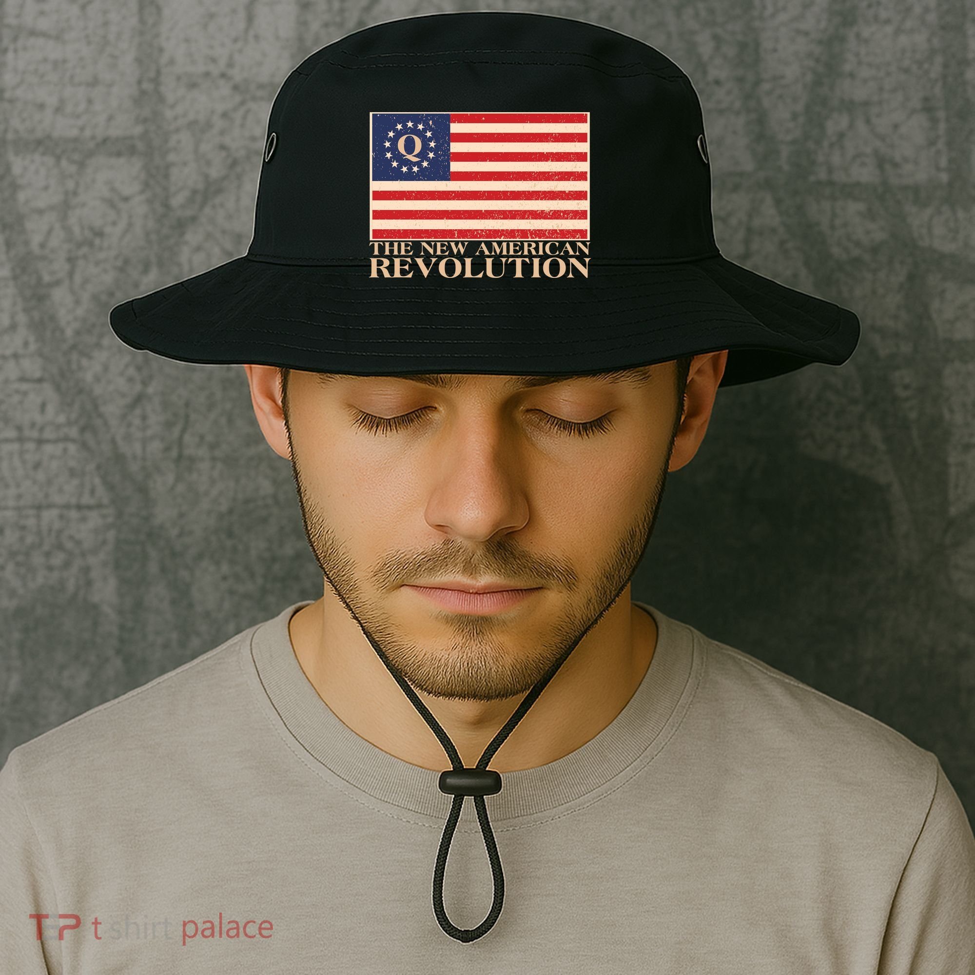 Q The New American Revolution Qanon Bucket Hat