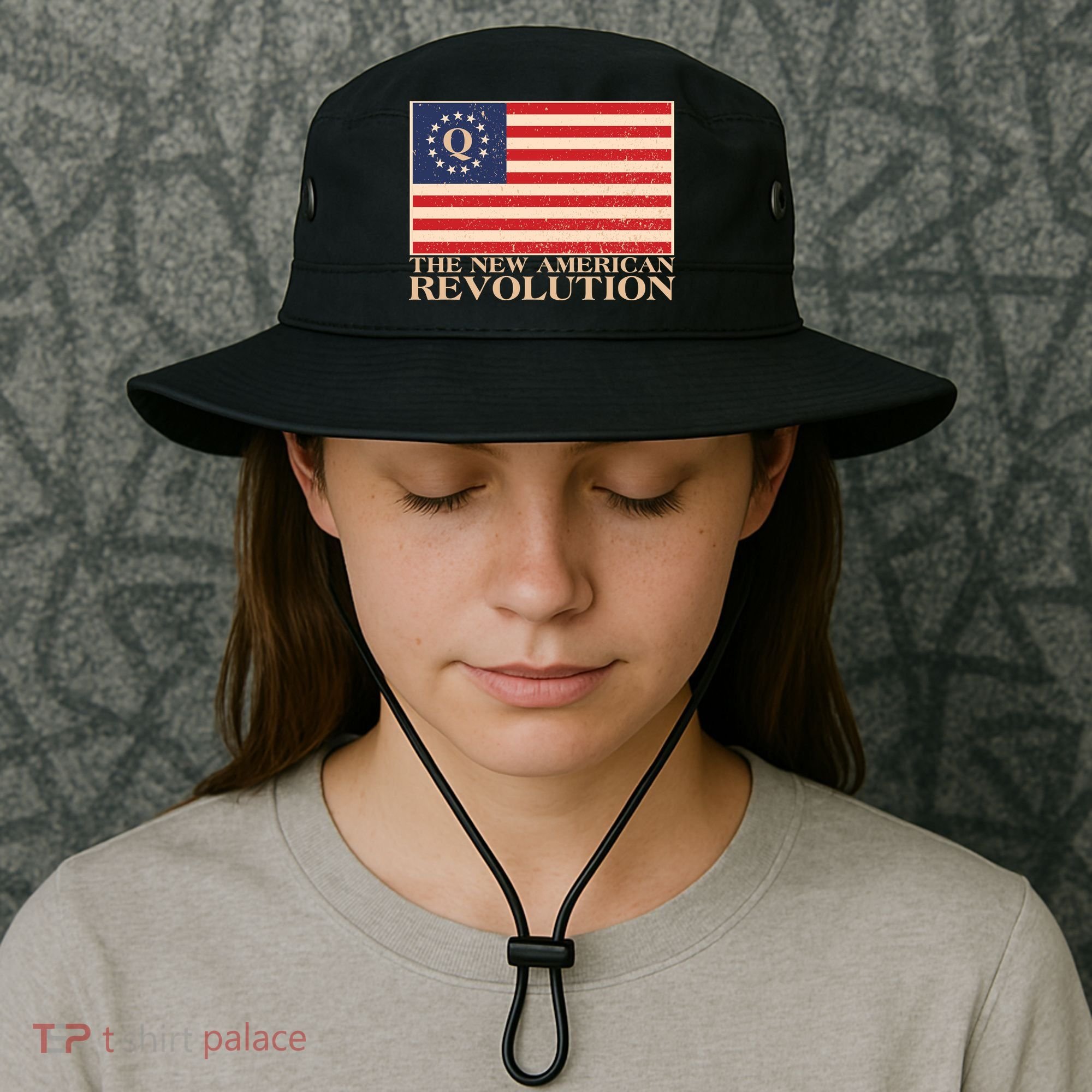 Q The New American Revolution Qanon Bucket Hat
