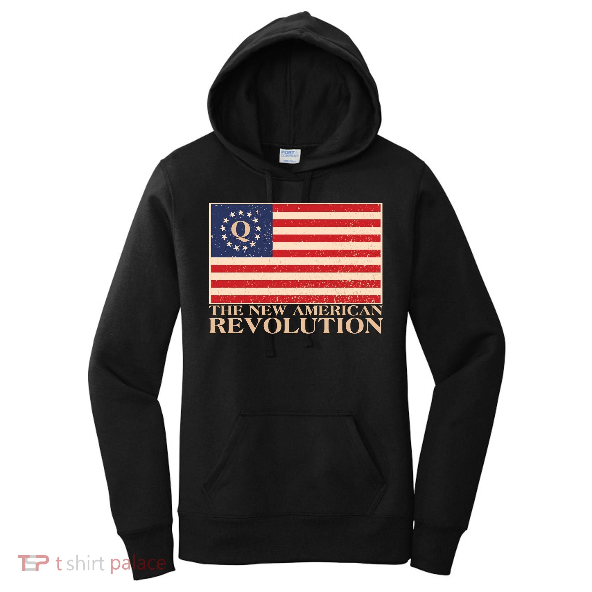 Q The New American Revolution Qanon Women's Hoodie