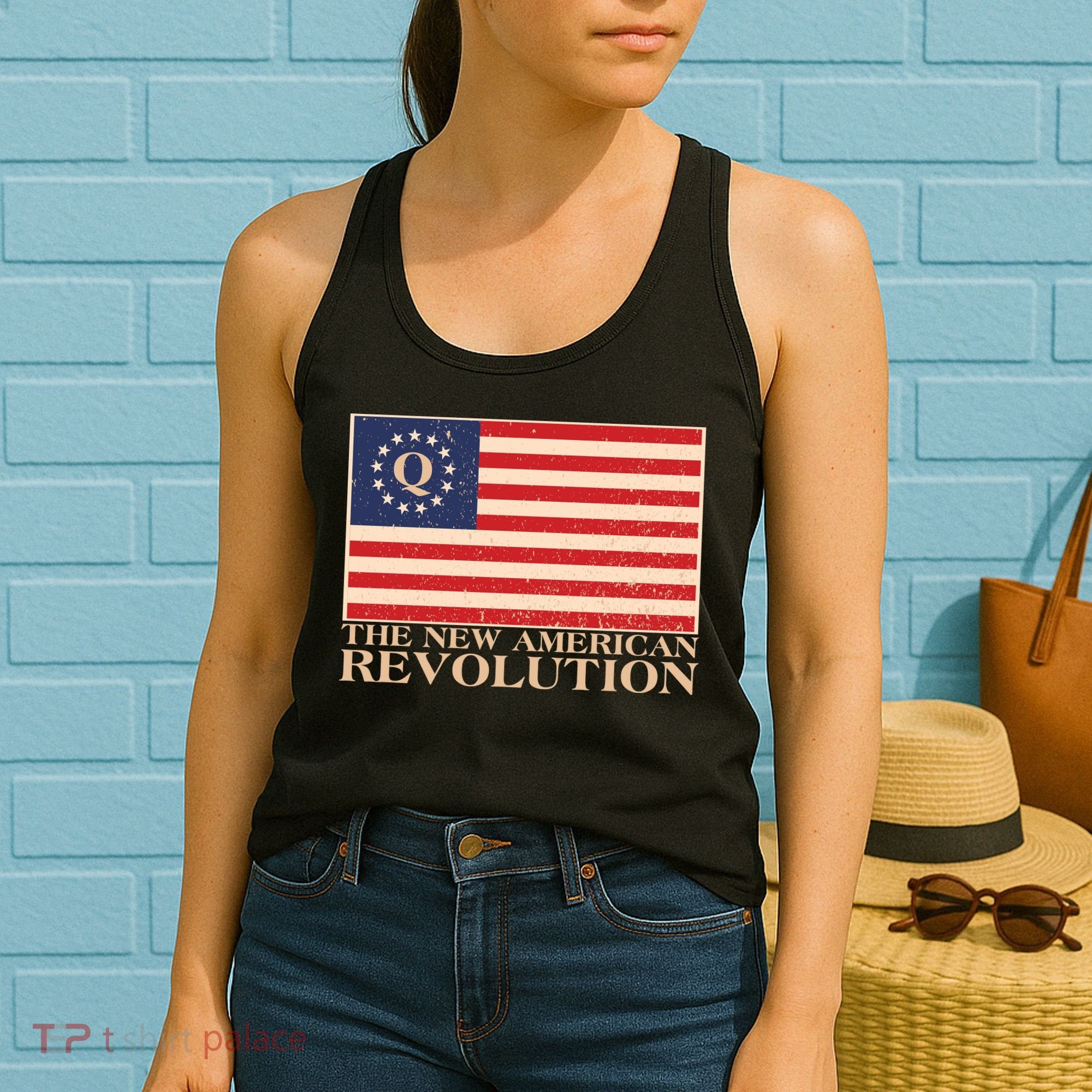 Q The New American Revolution Qanon Women's Tank Top