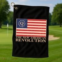 Q The New American Revolution Qanon Golf Towel thumb 1