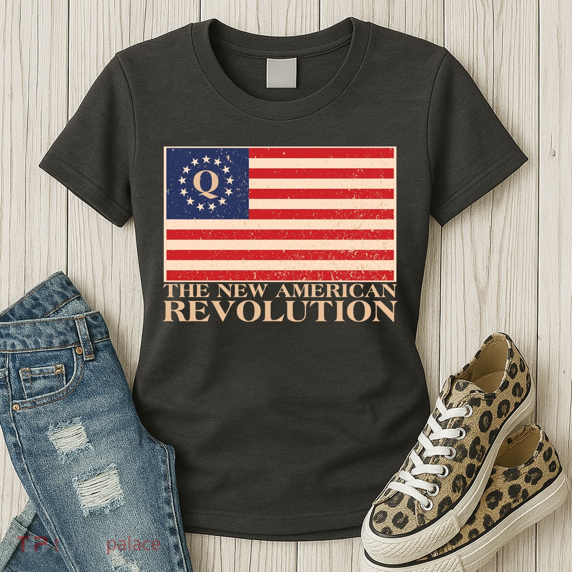 Q The New American Revolution Qanon Women's T-Shirt