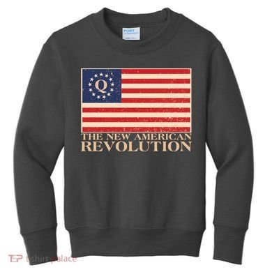 Q The New American Revolution Qanon Kids Sweatshirt