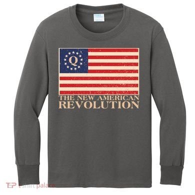 Q The New American Revolution Qanon Kids Long Sleeve Shirt