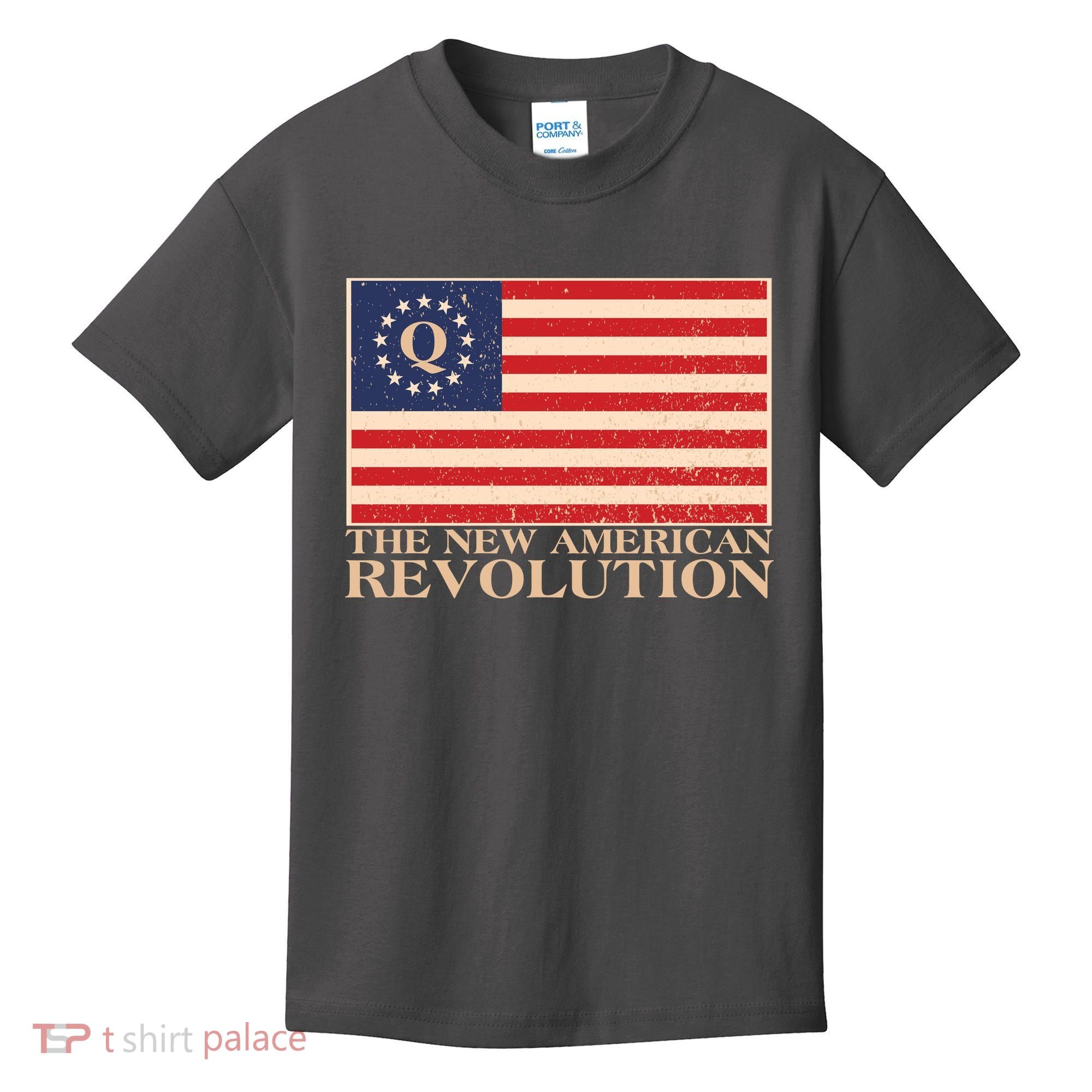 Q The New American Revolution Qanon Kids T-Shirt