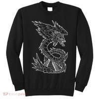 Quetzalcoatl Ancient Aztec Serpent Mayan Temple Inca Toltec Tall Sweatshirt thumb 0